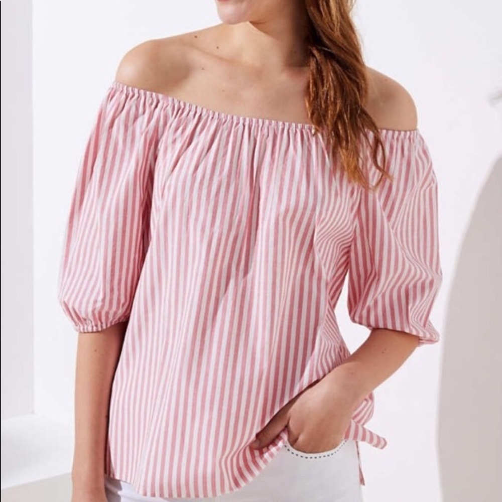 Striped Loft Off the Shoulder Top